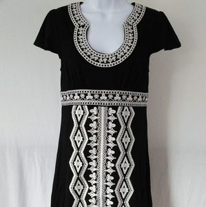 INC International Concepts Embroidered black dress
